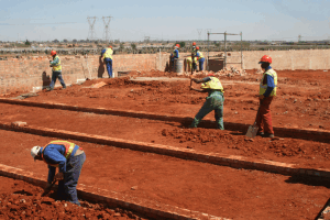 Construction workers in Sharpeville